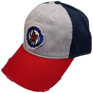 The Who - Target Logo Tricolor Grey/Navy/Red Baseball Cap ryhmässä MERCHANDISE / Lippis /  /  @ Bengans Skivbutik AB (5671128)