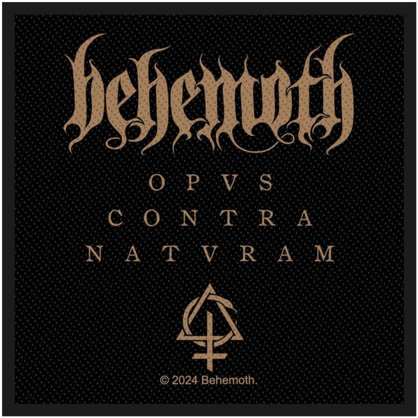 Behemoth - Opvs Contra Natvram Standard Patch ryhmässä MERCHANDISE / Kangasmerkki /  /  @ Bengans Skivbutik AB (5673980)
