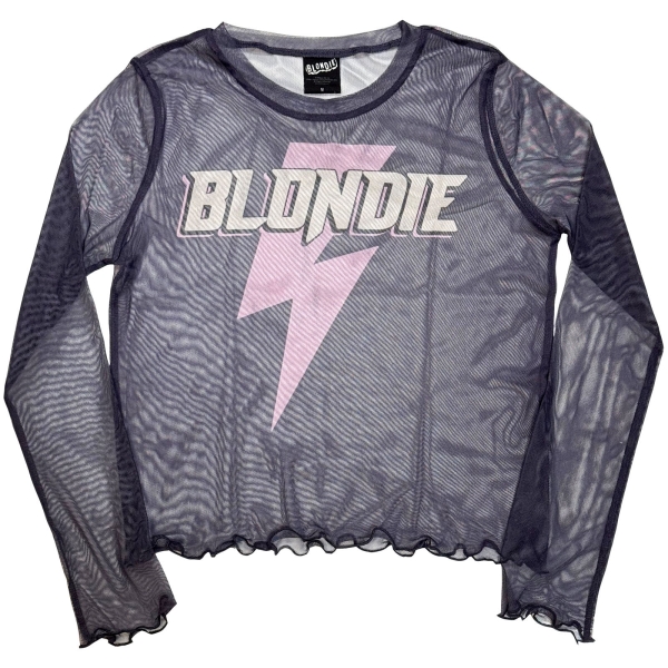 Blondie - Lightning Strike Lady Purp Mesh Crop ryhmässä MERCHANDISE / T-paita / Nyheter / Pop-Rock @ Bengans Skivbutik AB (5673992r)
