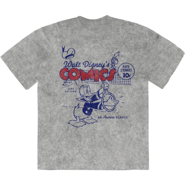Disney - Donald An American Classic Stone Wash Uni Grey T-Shirt ryhmässä MERCHANDISE / T-paita / Nyheter / Film-Musikal @ Bengans Skivbutik AB (5673996r)