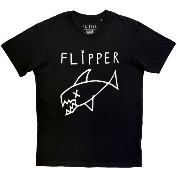 Flipper - Long Fish Uni Bl T-Shirt ryhmässä MERCHANDISE / T-paita / Nyheter / Punk @ Bengans Skivbutik AB (5674002r)