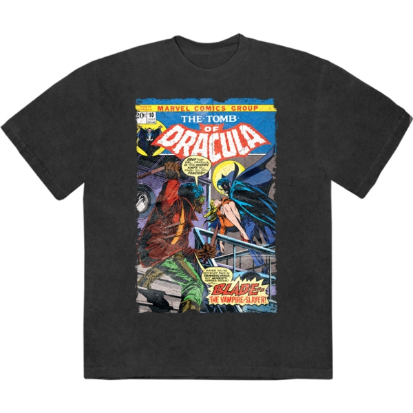 Marvel Comics - Tomb Of Dracula Stone Wash Uni Bl T-Shirt ryhmässä MERCHANDISE / T-paita / Nyheter / Film-Musikal @ Bengans Skivbutik AB (5674011r)