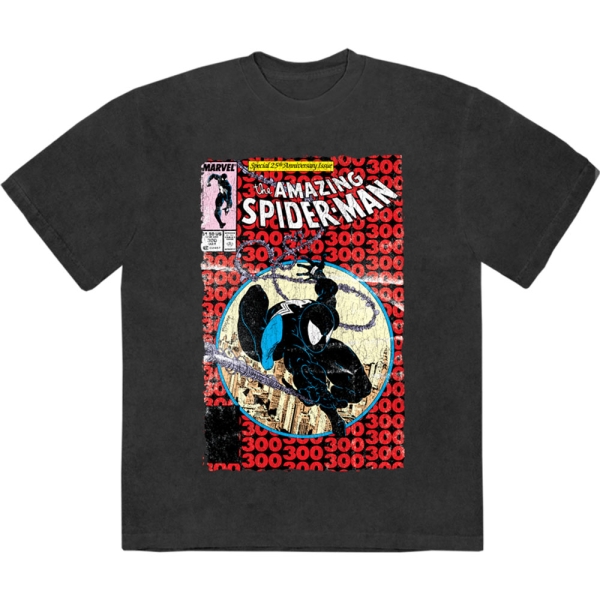 Marvel Comics - Amazing Spider-Man 25Th Anni Stone Wash Uni Bl T-Shirt ryhmässä MERCHANDISE / T-paita / Nyheter / Film-Musikal @ Bengans Skivbutik AB (5674014r)