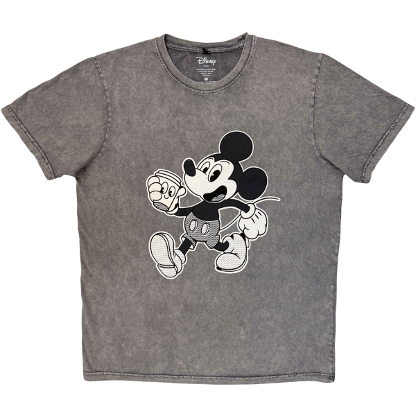 Disney - Mickey Vintage Walk Stone Wash Uni Grey T-Shirt ryhmässä MERCHANDISE / T-paita / Nyheter / Film-Musikal @ Bengans Skivbutik AB (5674022r)