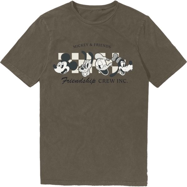 Disney - Mm Friendship Crew Inc Stone Wash Uni Green T-Shirt ryhmässä MERCHANDISE / T-paita / Nyheter / Film-Musikal @ Bengans Skivbutik AB (5674024r)
