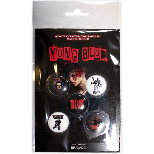 Yungblud - Logos Button Badge Pack ryhmässä MERCHANDISE / Pin-Button Badge / / @ Bengans Skivbutik AB (5674319)