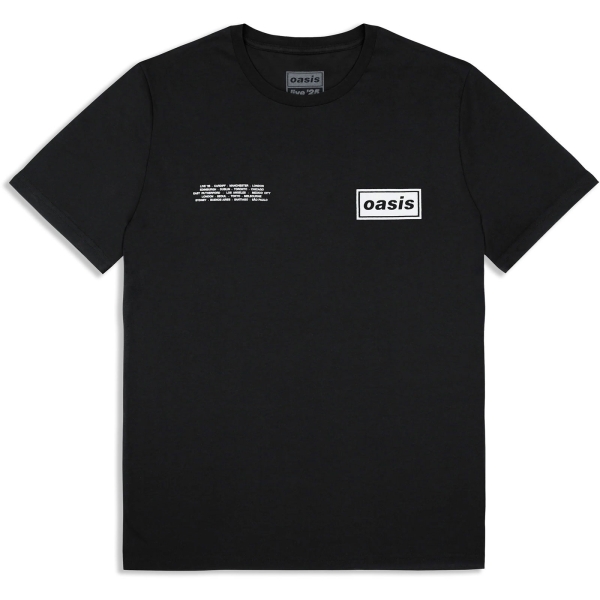Oasis - Global Cities Logo Bl T-Shirt ryhmässä MERCHANDISE / T-paita / Nyheter / Pop-Rock @ Bengans Skivbutik AB (5674556r)