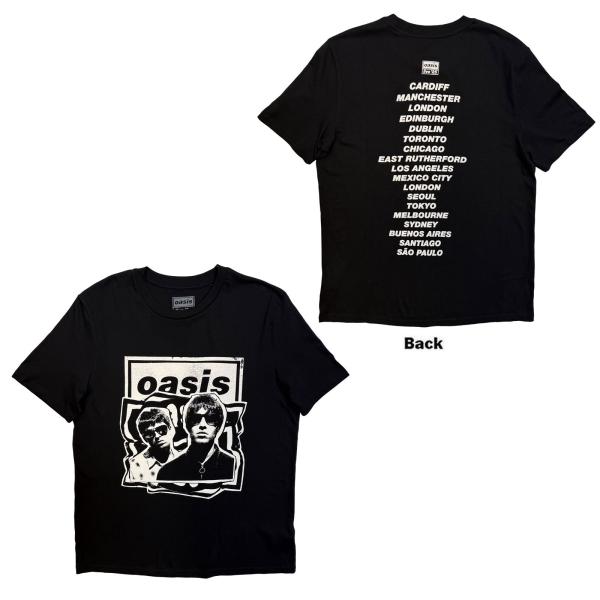 Oasis - Paper Cut Out Tour Bl T-Shirt ryhmässä MERCHANDISE / T-paita / Nyheter / Pop-Rock @ Bengans Skivbutik AB (5674560r)