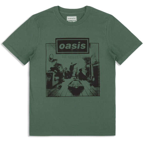 Oasis - Definitely Maybe Frame Green T-Shirt ryhmässä MERCHANDISE / T-paita / Nyheter / Pop-Rock @ Bengans Skivbutik AB (5674565r)