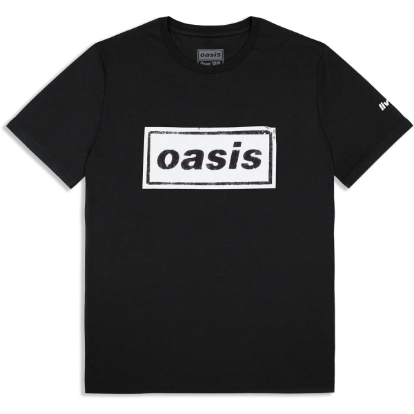 Oasis - Stencil Logo Bl T-Shirt ryhmässä MERCHANDISE / T-paita / Nyheter / Pop-Rock @ Bengans Skivbutik AB (5674566r)