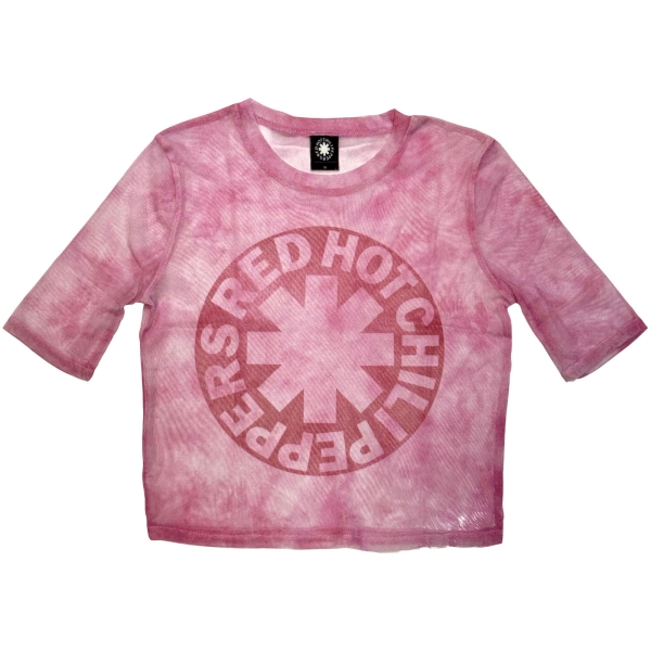 Red Hot Chili Peppers - Asterisk Circle Lady Pink Mesh Crop T-Shirt ryhmässä MERCHANDISE / T-paita / Nyheter / Pop-Rock @ Bengans Skivbutik AB (5674581r)