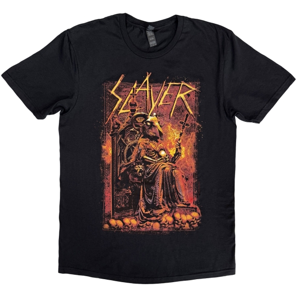 Slayer - Goat Skull Uni Bl T-Shirt ryhmässä MERCHANDISE / T-paita / Nyheter / Hårdrock @ Bengans Skivbutik AB (5674587r)