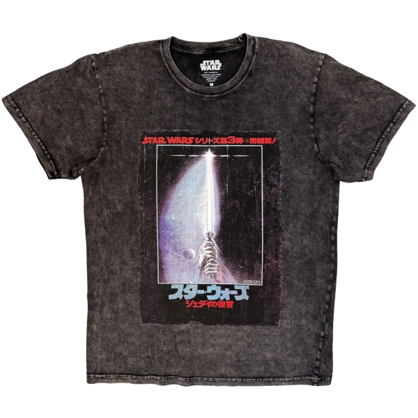 Star Wars - Rotj Japanese Poster Stone Wash Uni Char T-Shirt ryhmässä MERCHANDISE / T-paita / Nyheter / Film-Musikal @ Bengans Skivbutik AB (5674601r)