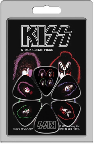 Kiss - Faces - Guitar Picks (6 Pack) ryhmässä MERCHANDISE / Merch / Hårdrock @ Bengans Skivbutik AB (5675511)