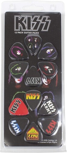 Kiss - Guitar Picks (12 Pack) ryhmässä MERCHANDISE / Merch / Hårdrock @ Bengans Skivbutik AB (5675512)
