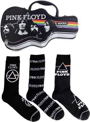 Pink Floyd - Crew Socks (3 Pack Collector Guitar Shape Tin) ryhmässä MERCHANDISE / Strumpor / Pop-Rock @ Bengans Skivbutik AB (5675516)