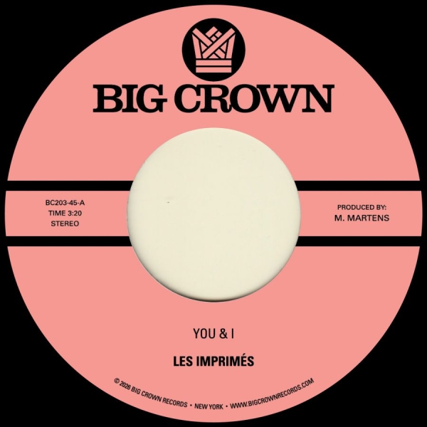 Les Imprimés - You & I B/W Miss The Days ryhmässä VINYYLI / Kommande / RnB-Soul @ Bengans Skivbutik AB (5676011)