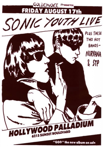 Sonic Youth - Hollywood 91,5 X 61 Cm ryhmässä MERCHANDISE / Poster / Pop-Rock @ Bengans Skivbutik AB (5676220)