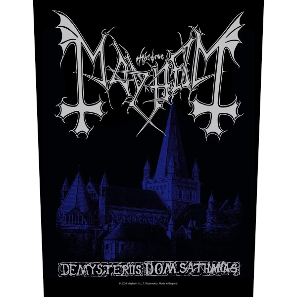 Mayhem - Back Patch: De Mysteriis Dom Sathanas ryhmässä MERCHANDISE / Kangasmerkki / / @ Bengans Skivbutik AB (5676454)