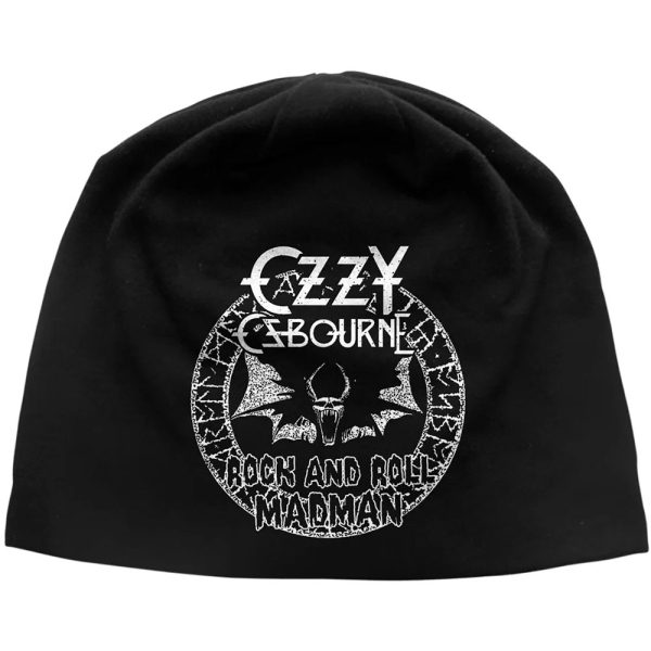 Ozzy Osbourne - Unisex Beanie Hat: Rock N Roll Madman Jd Print (Black) ryhmässä MERCHANDISE / Merch / Kommande / Hårdrock @ Bengans Skivbutik AB (5676474)