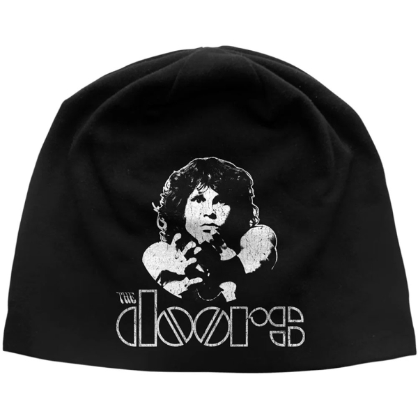 The Doors - Unisex Beanie Hat: Jim Morrison Jd Print (Black) ryhmässä MERCHANDISE / Merch / Kommande / Pop-Rock @ Bengans Skivbutik AB (5676476)