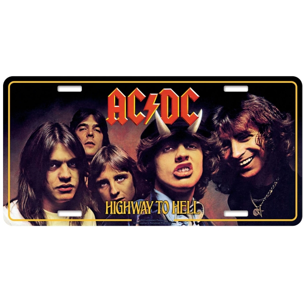 Ac/Dc - Number Plate: Highway To Hell ryhmässä MERCHANDISE / Merch / Kommande / Hårdrock @ Bengans Skivbutik AB (5676491)