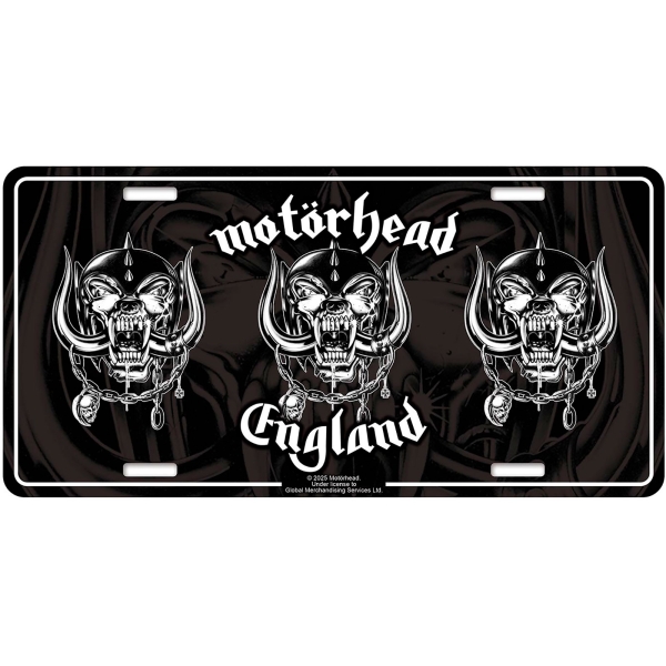 Motorhead - Number Plate: England ryhmässä MERCHANDISE / Merch / Kommande / Hårdrock @ Bengans Skivbutik AB (5676495)