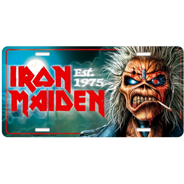 Iron Maiden - Number Plate: Est 1975 ryhmässä MERCHANDISE / Merch / Kommande / Hårdrock @ Bengans Skivbutik AB (5676499)