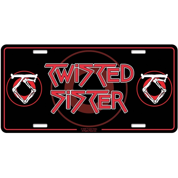 Twisted Sister - Number Plate: Logo ryhmässä MERCHANDISE / Merch / Kommande / Hårdrock @ Bengans Skivbutik AB (5676508)