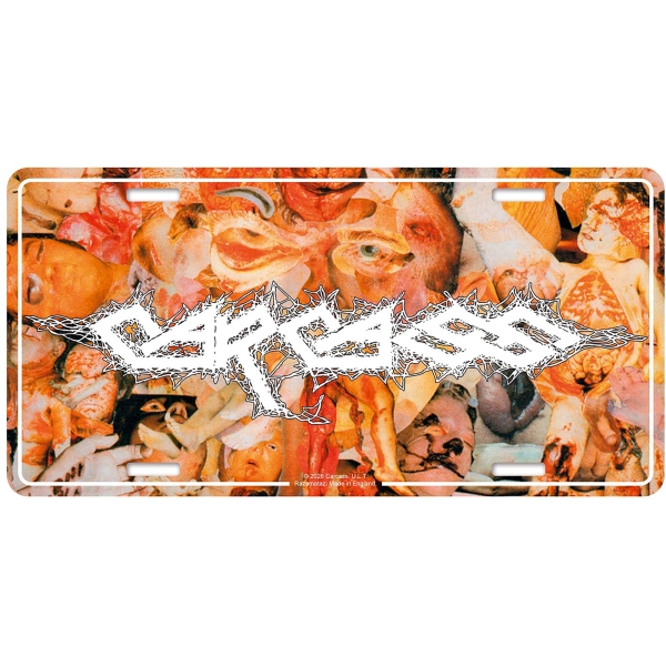 Carcass - Number Plate: Reek Of Putrefaction ryhmässä MERCHANDISE / Merch / Kommande / Hårdrock @ Bengans Skivbutik AB (5676516)