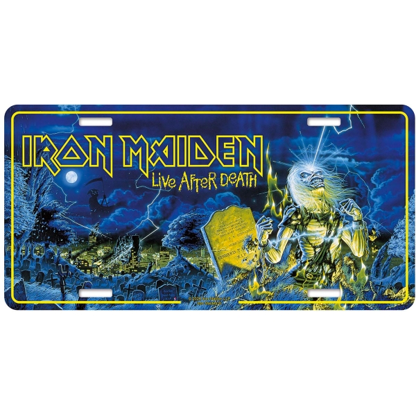 Iron Maiden - Number Plate: Live After Death ryhmässä MERCHANDISE / Merch / Kommande / Hårdrock @ Bengans Skivbutik AB (5676518)