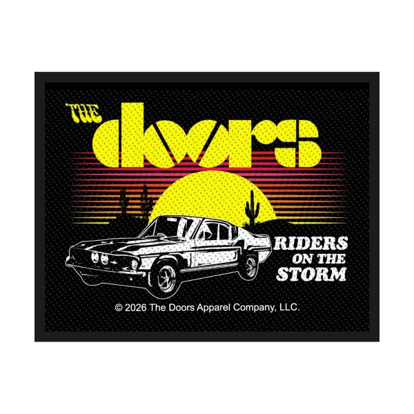 The Doors - Standard Woven Patch: Riders On The Storm ryhmässä MERCHANDISE / Kangasmerkki /  /  @ Bengans Skivbutik AB (5676544)