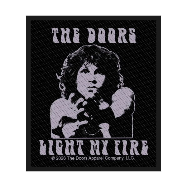 The Doors - Standard Woven Patch: Light My Fire ryhmässä MERCHANDISE / Kangasmerkki /  /  @ Bengans Skivbutik AB (5676545)