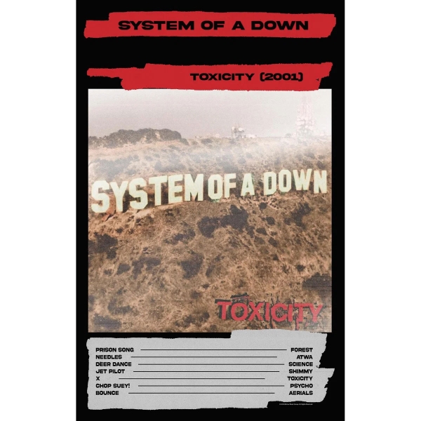 System Of A Down - Textile Poster: Toxicity ryhmässä MERCHANDISE / Merch / Kommande / Hårdrock @ Bengans Skivbutik AB (5676549)