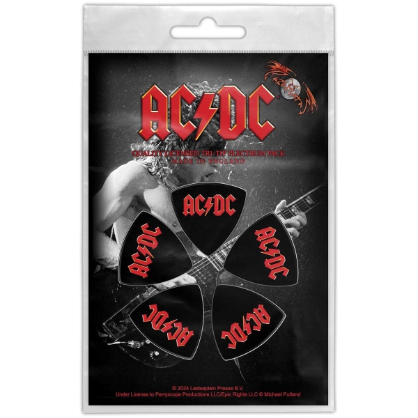Ac/Dc - Tri-Tip Plectrum Pack: Logo ryhmässä MERCHANDISE / Merch / Kommande / Hårdrock @ Bengans Skivbutik AB (5676552)
