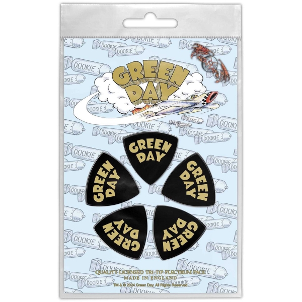 Green Day - Tri-Tip Plectrum Pack: Dookie Logo ryhmässä MERCHANDISE / Merch / Kommande / @ Bengans Skivbutik AB (5676558)