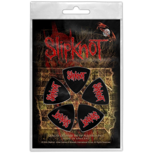 Slipknot - Tri-Tip Plectrum Pack: Logo ryhmässä MERCHANDISE / Merch / Kommande / Hårdrock @ Bengans Skivbutik AB (5676559)