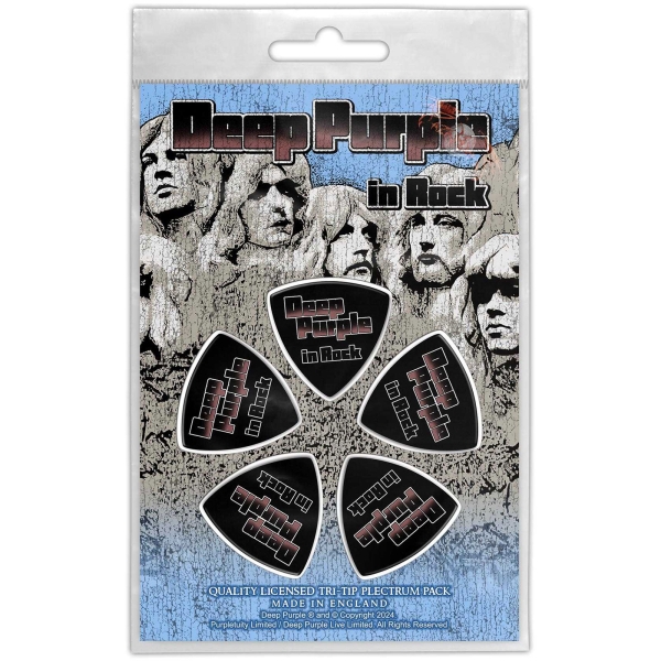 Deep Purple - Tri-Tip Plectrum Pack: In Rock ryhmässä MERCHANDISE / Merch / Kommande / Hårdrock @ Bengans Skivbutik AB (5676567)