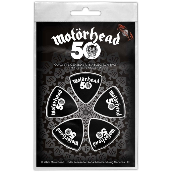 Motorhead - Tri-Tip Plectrum Pack: 50 ryhmässä MERCHANDISE / Merch / Kommande / Hårdrock @ Bengans Skivbutik AB (5676570)
