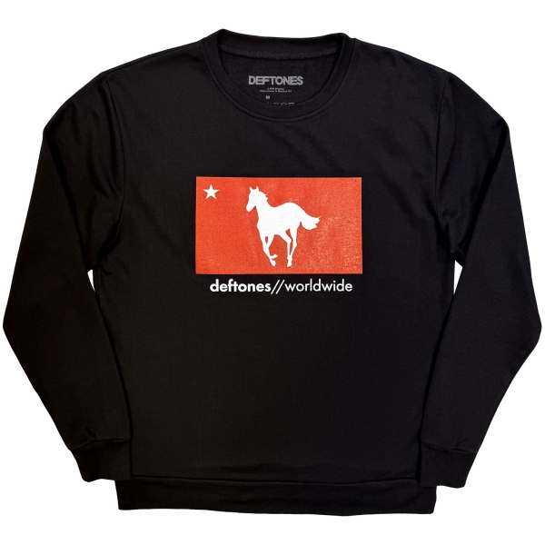 Deftones - Unisex Sweatshirt: Star & Pony (Black) ryhmässä MERCHANDISE / Sweatshirt /  /  @ Bengans Skivbutik AB (5676574r)