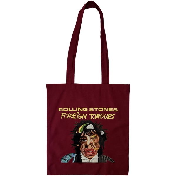 The Rolling Stones - Foreign Tongues (Red) Cotton Tote Bag ryhmässä MERCHANDISE / Merch / Kommande / Pop-Rock @ Bengans Skivbutik AB (5677240)