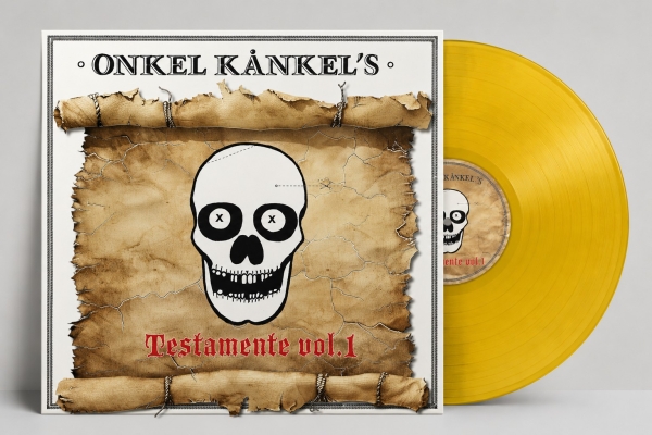 Onkel Kånkel & His Kånkelbär - Onkel Kånkels Testamente Vol. 1 (Yellow Vinyl LP) ryhmässä VINYYLI / Kommande / Pop-Rock,Punk @ Bengans Skivbutik AB (5677350)