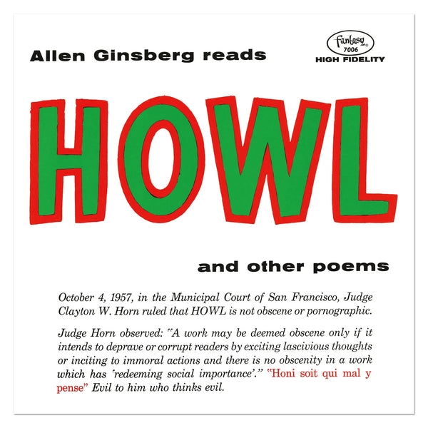 Allen Ginsberg - Howl And Other Poems (Remastered 20 ryhmässä VINYYLI / Kommande / Pop-Rock @ Bengans Skivbutik AB (5677785)