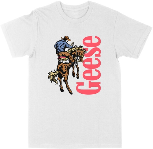 Geese - 3D Cowboy - T-Shirt (White) ryhmässä MERCHANDISE / T-paita / Pop-Rock @ Bengans Skivbutik AB (5680225r)