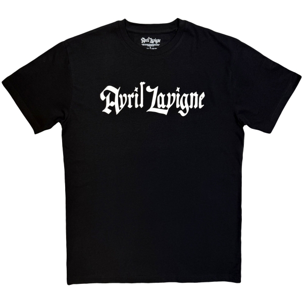 Avril Lavigne - Logo Mono Uni Bl T-Shirt ryhmässä MERCHANDISE / T-paita / Kommande / Pop-Rock @ Bengans Skivbutik AB (5680722r)