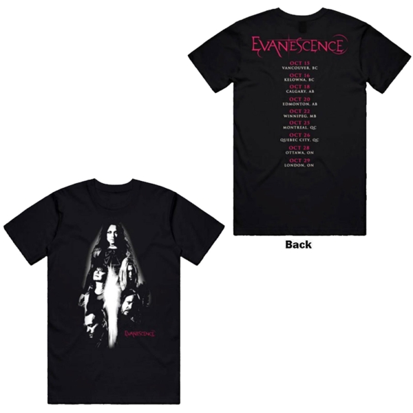 Evanescence - Canada Tour 24 Photo Uni Bl T-Shirt ryhmässä MERCHANDISE / T-paita / Kommande / Hårdrock @ Bengans Skivbutik AB (5680739r)