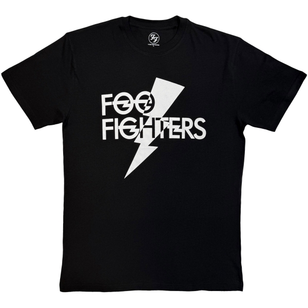 Foo Fighters - Flash Logo Mono Uni Bl T-Shirt ryhmässä MERCHANDISE / T-paita / Kommande / Pop-Rock @ Bengans Skivbutik AB (5680744r)