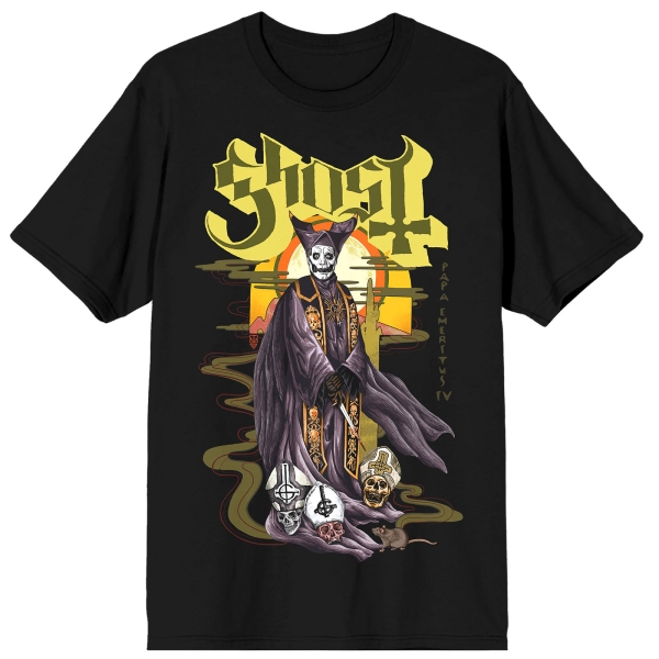 Ghost - Mondo Mucha Uni Bl T-Shirt ryhmässä MERCHANDISE / T-paita / Kommande / Hårdrock @ Bengans Skivbutik AB (5680745r)