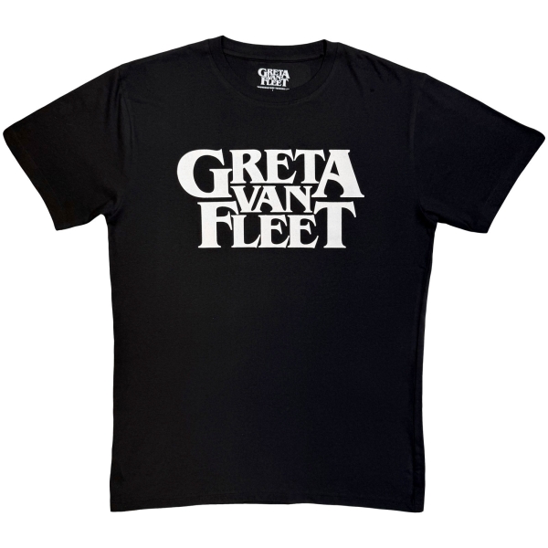 Greta Van Fleet - Logo Mono Uni Bl T-Shirt ryhmässä MERCHANDISE / T-paita / Kommande / Hårdrock @ Bengans Skivbutik AB (5680753r)