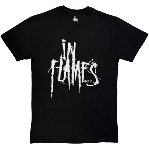 In Flames - Logo Mono Uni Bl T-Shirt ryhmässä MERCHANDISE / T-paita / Kommande / Hårdrock @ Bengans Skivbutik AB (5680755r)